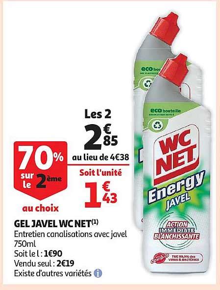 Promo Gel Javel Wc Net Chez Auchan Icatalogue Fr