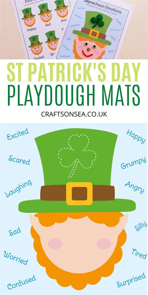 St Patrick S Day Playdough Mats Free Printable Crafts On Sea St