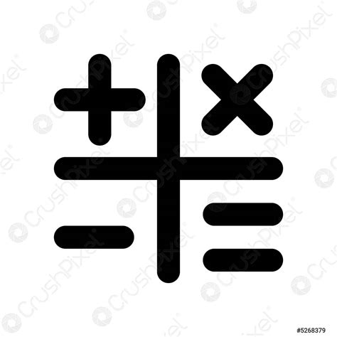 Calculation Black Glyph Ui Icon Stock Vector Crushpixel