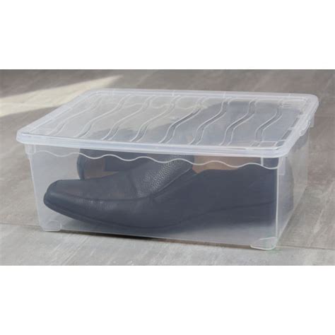 Basicwise Plastic Storage Container Shoe Box The Home Depot Canada