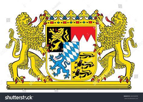 Great Coat Arms Bavaria Germany original Stock Vector 260336099 ...