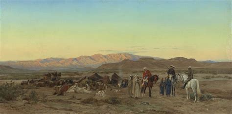 Campement nomade Biskra par Eugène Alexis Girardet sur artnet