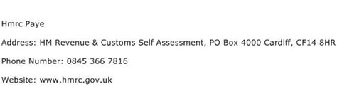 Hmrc Paye Address, Contact Number of Hmrc Paye