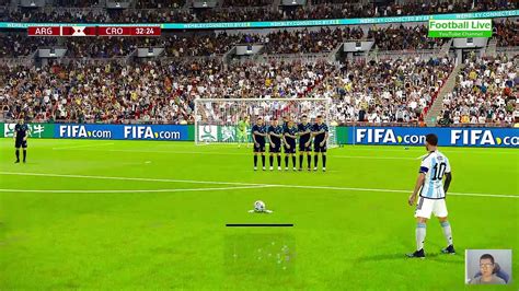 Argentina Vs Croatia Messi Free Kick Goal Fifa World Cup Qatar 2022 Efootball Pes Gameplay