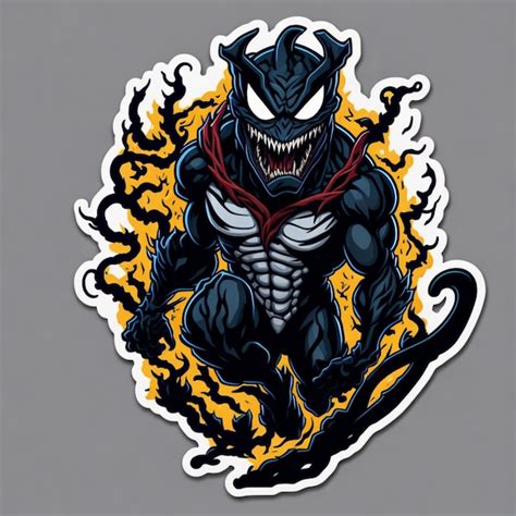 Premium AI Image | Venom Venom Devil sticker Devil sticker Generated AI