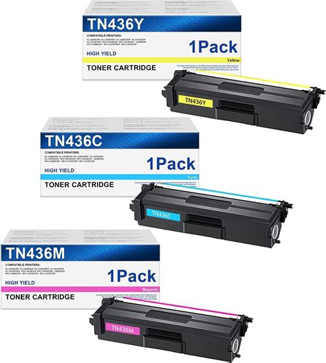 Amazon MSOTFUN Compatible TN436 Color Toner Cartridges 3 Pack Set