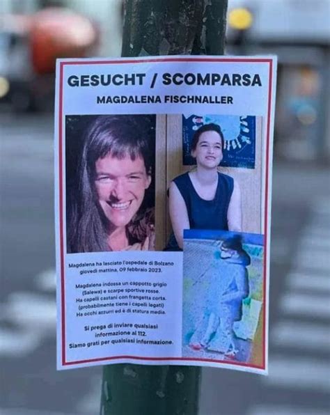 Trovata Morta Magdalena Fischnaller La Enne Era Scomparsa Da Bolzano