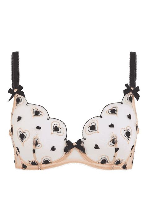 Розово-черный прозрачный бюстгальтер с глубокой чашкой Perdia Agent ...