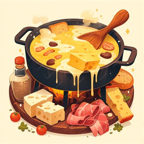 Premium Vector | Swiss Raclette and Melted Cheese Delights