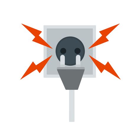 Electrical circuit. Shock, red lightning and yellow sparks from the