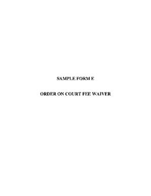 Fillable Online Courts Ca Court Fee Waiver Ca Sample Form Fax Email