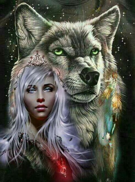 Wolf Art Fantasy Fantasy Wolf Wolves And Women