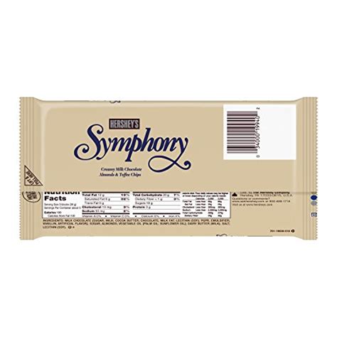 Hersheys Symphony Chocolate Candy Bars With Almonds And Toffee 68