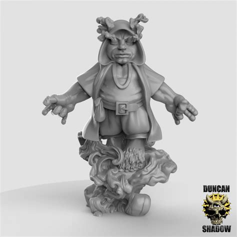 3D Printable Halfling Sorcerer Pre Supported By Duncan Shadow