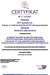 Certyfikaty Iso Dla Ntt Ntt System