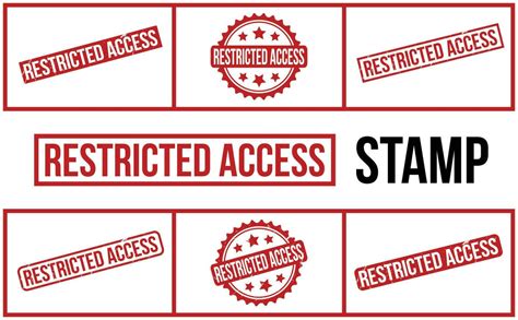 Restricted Access Rubber Grunge Stamp Set Vector 24469087 Vector Art At