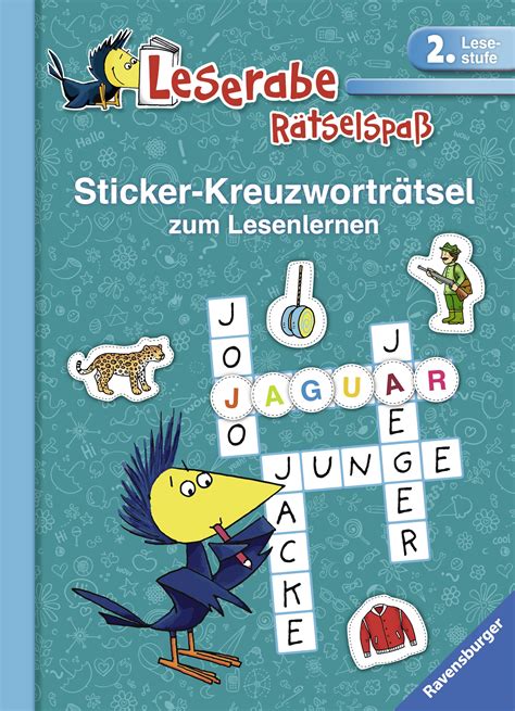 Sticker Kreuzworträtsel zum Lesenlernen 2 Lesestufe türkis