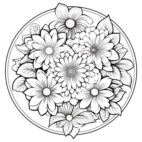 Ausmalbild Blumen Mandala Kostenloses Ausmalbild