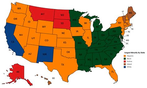 Largest Minority by U.S. State - Vivid Maps