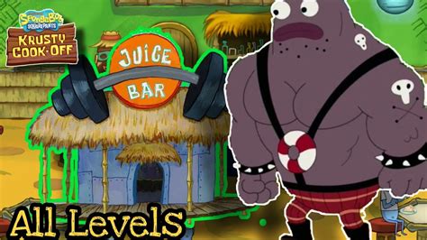 Spongebob Krusty Cook Off Juice Bar Complete All Levels Levels