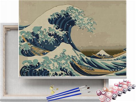 Wielka fala w Kanagawie - Hokusai Katsushika - Malowanie po numerach