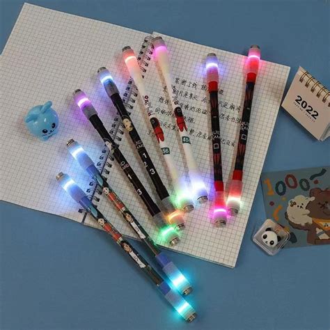 Jual Spinning Pen Led Karakter Pulpen Putar Led Anti Stress Shopee