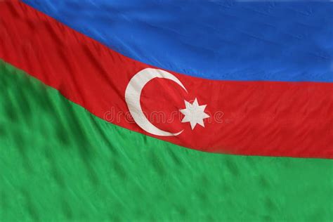 Bandera De Azerbaijan Que Sopla En El Viento Textura Del Fondo Bandera