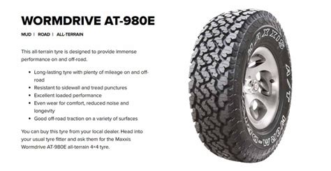 Wormdrive At 980e Tyre All Terrain Tyres 4x4 Tyres Maxxis 59 Off