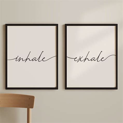 Inhale Exhale Print Etsy