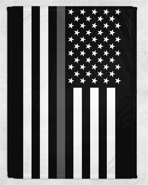 Correction Officer Thin Grey Line American Flag Fleece Blanket Etsy