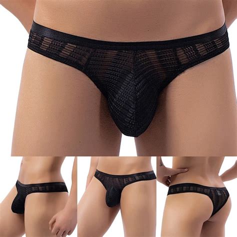 Hommes Culotte Transparent G String Sexy Lacets Bikini Maille Perspective Eur Picclick Fr