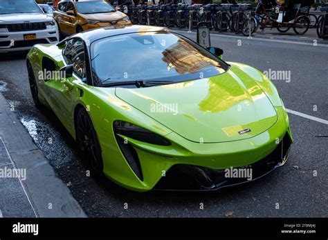 Mclaren Artura Is A High End Luxury Sports Car Parked In Front Of The Plaza Hotel 2023 New