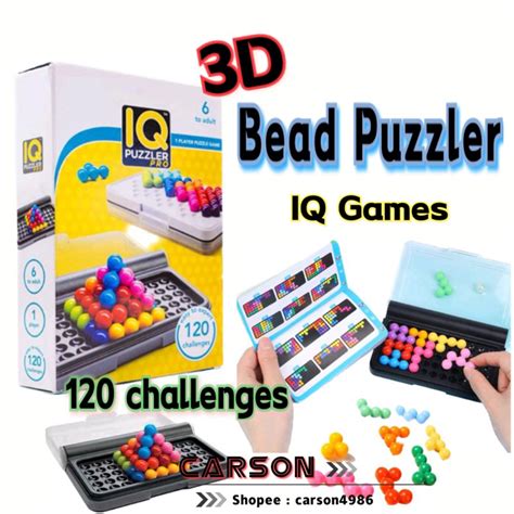 3D Bead Puzzler Smart IQ Games 120 Challenges Chain Buckle Puzzle Board