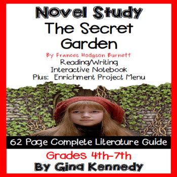 The Secret Garden Novel Study Project Menu Plus Digital Option