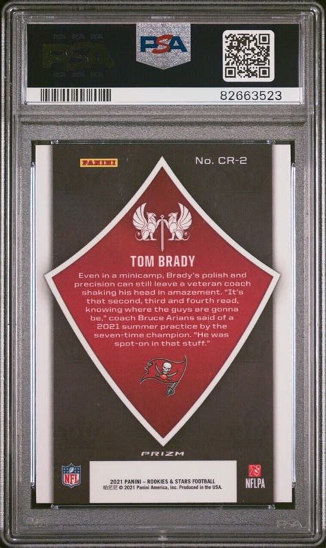 2021 Panini Rookies Stars Crusade Silver Prizm CR 2 Tom Brady For