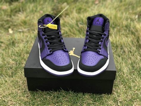 Tenis Air Jordan 1 Black Purple Nike Morados Negros Original 4399