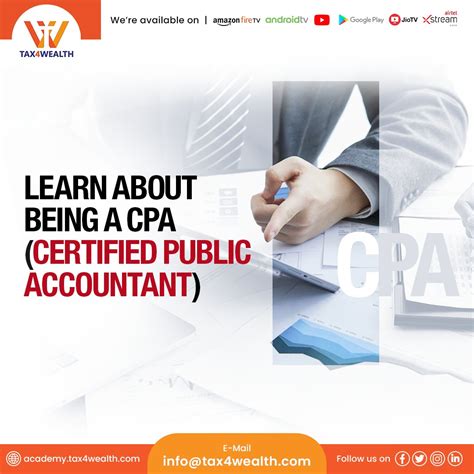 Learn About Being A Cpa Certified Public Accountant Academy Tax4wealth