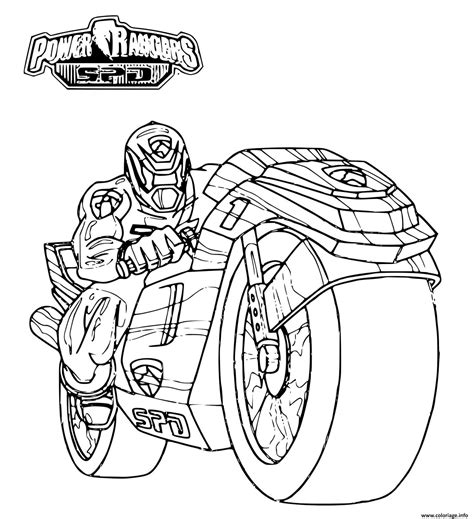 Coloriage Power Rangers Spd Moto Speed Jecolorie The Best Porn Website