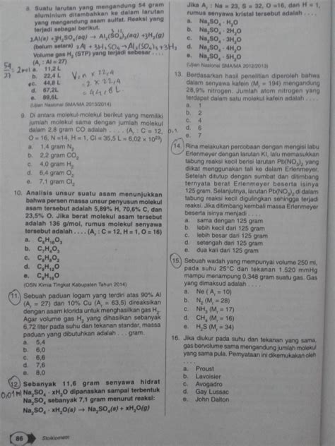 Soal Dan Pembahasan Stoikiometri Kelas 10 2021