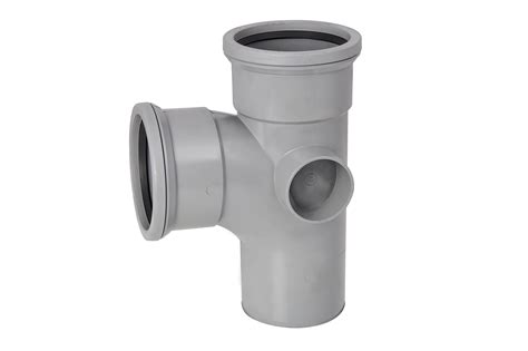 Sop G Mm Soil Pipe Double Socket Branch Grey