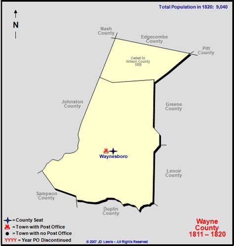 Wayne County, NC - 1811 to 1820