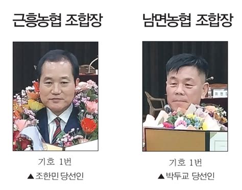 제3회 전국동시조합장선거 태안지역 영광의 당선자