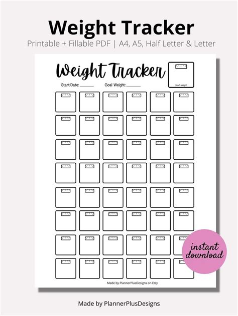 Weight Monitoring Chart Template