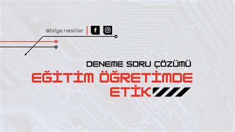 EKYS EĞİTİM ÖĞRETİMDE ETİK DENEME 1 YouTube