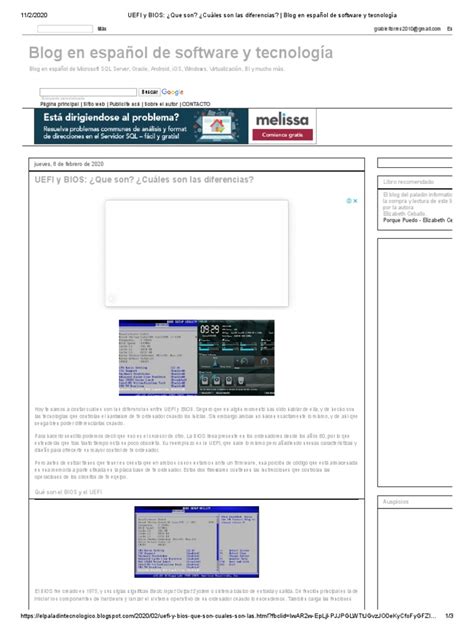 Uefi Y Bios ¿que Son ¿cuáles Son Las Diferencias Pdf Bios Ciencias De La Computación