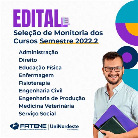 Edital Monitoria 2022 2 Fatene Faculdade Terra Nordeste