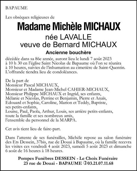 Madame Mich Le Michaux Pompes Fun Bres Dessein