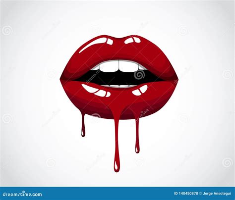 Dripping Lips Stock Illustrations 311 Dripping Lips Stock