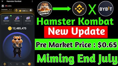 Hamster Kombat Listing Update Hamster Pre Market Coin Price YouTube