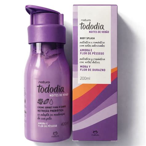 Amora E Flor De Pessego - Kit Body Splash 200ml e Hidratante 400ml Amora e Flor de Pêssego Para ...